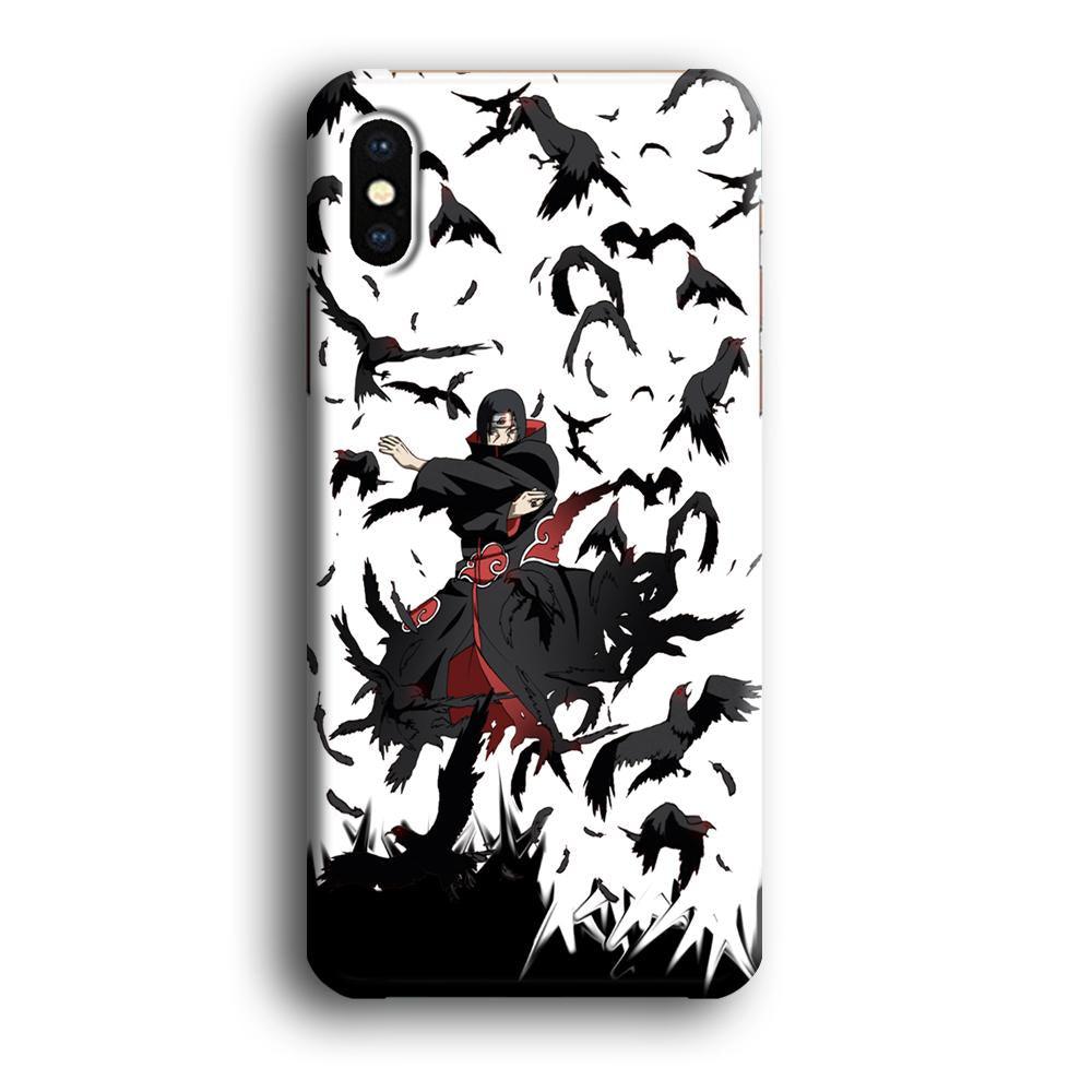 Naruto Itachi Uchiha Flying Bird iPhone XS Case-Oxvistore