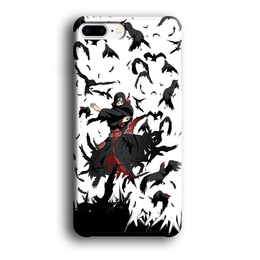 Naruto Itachi Uchiha Flying Bird iPhone 8 Plus Case-Oxvistore