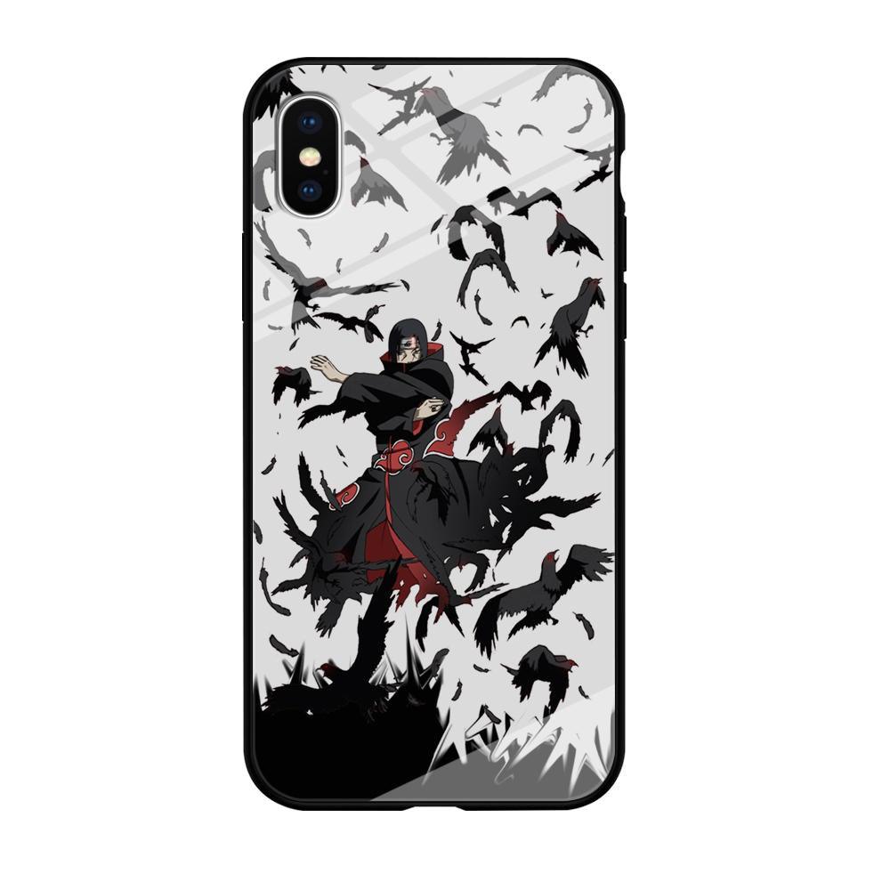 Naruto Itachi Uchiha Flying Bird iPhone X Case-Oxvistore