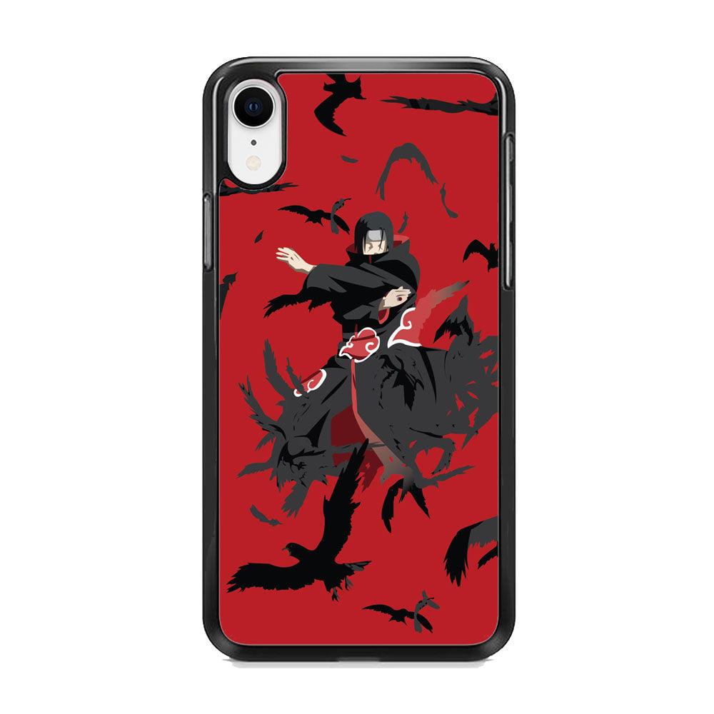 Naruto Kuchiyose of Itachi iPhone XR Case-Rubber White (2D Case)-Oxvistore