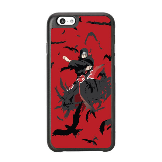 Naruto Kuchiyose of Itachi iPhone 6 Plus | 6s Plus Case-Rubber Black (2D Case)-Oxvistore