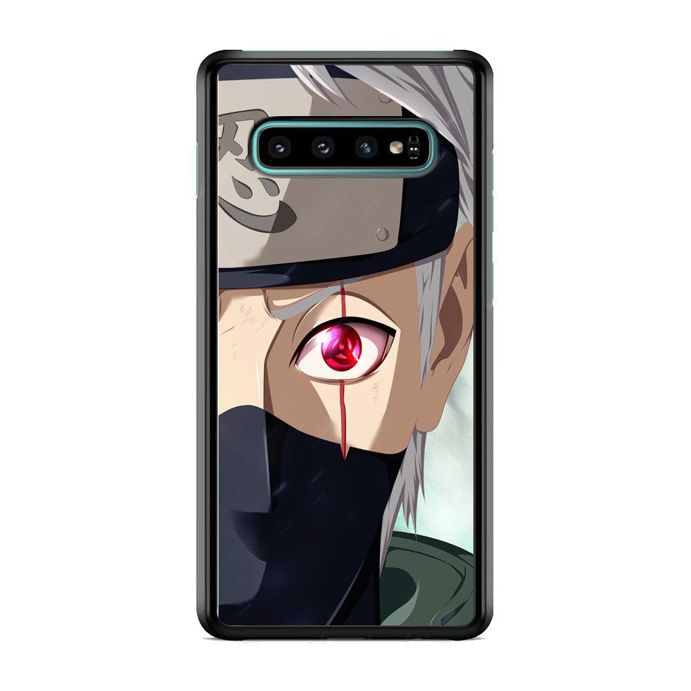 Naruto Mangekyo of Copy Ninja Samsung Galaxy S10 Case-Rubber Black (2D Case)-Oxvistore