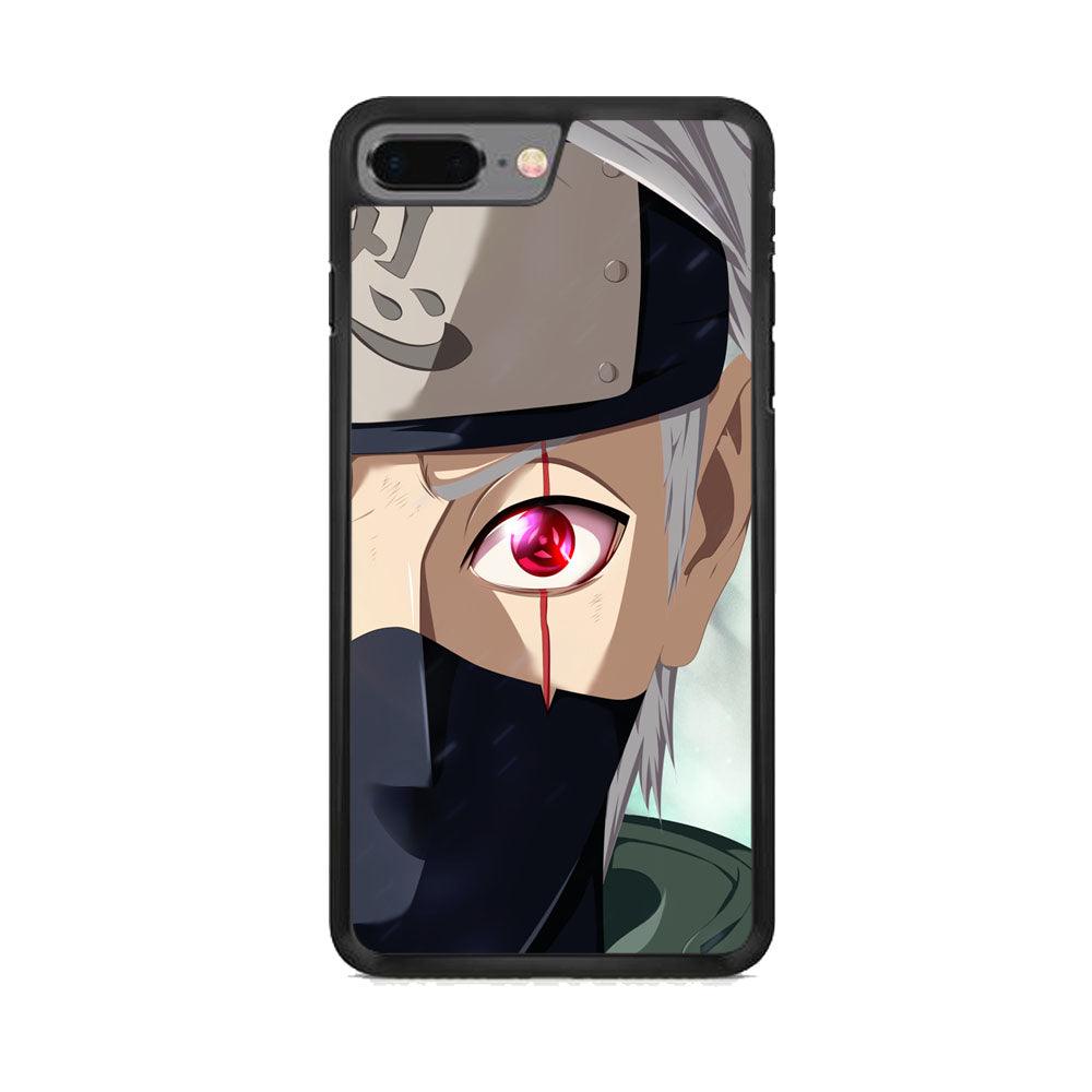 Naruto Mangekyo of Copy Ninja iPhone 7 Plus Case-Rubber Black (2D Case)-Oxvistore