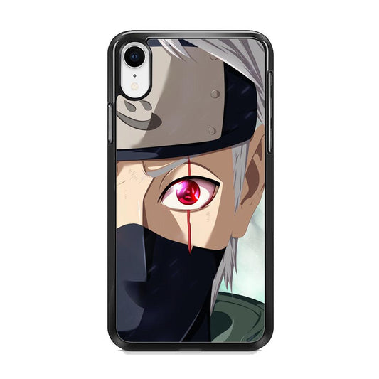 Naruto Mangekyo of Copy Ninja iPhone XR Case-Rubber Black (2D Case)-Oxvistore