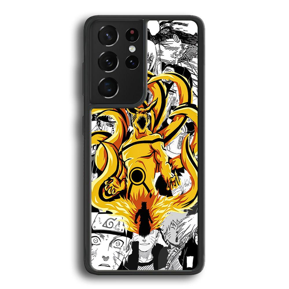 Naruto Strength for Comrade Samsung Galaxy S24 Ultra Case-Rubber Black (2D Case)-Oxvistore