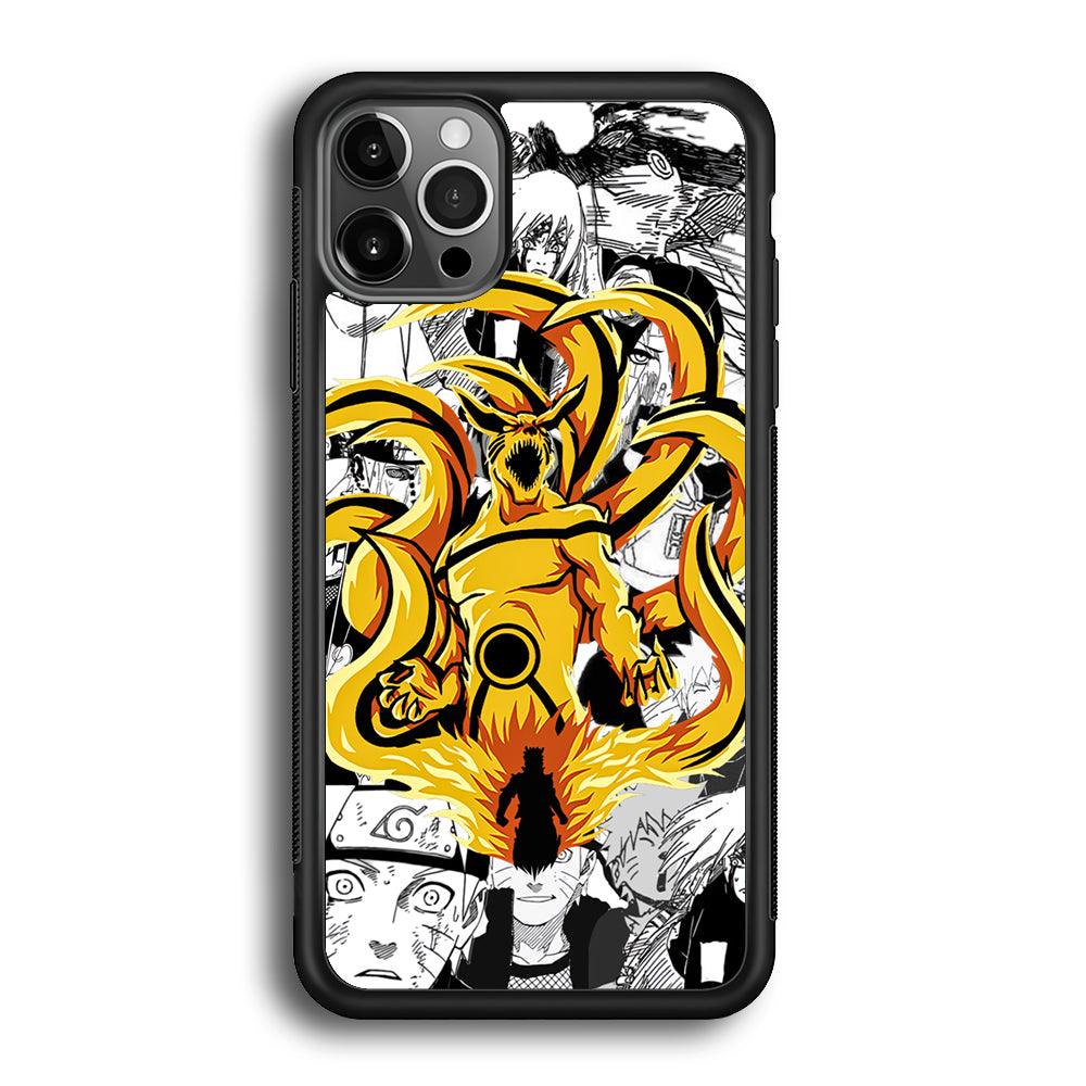 Naruto Strength for Comrade iPhone 12 Pro Case-Rubber Black (2D Case)-Oxvistore