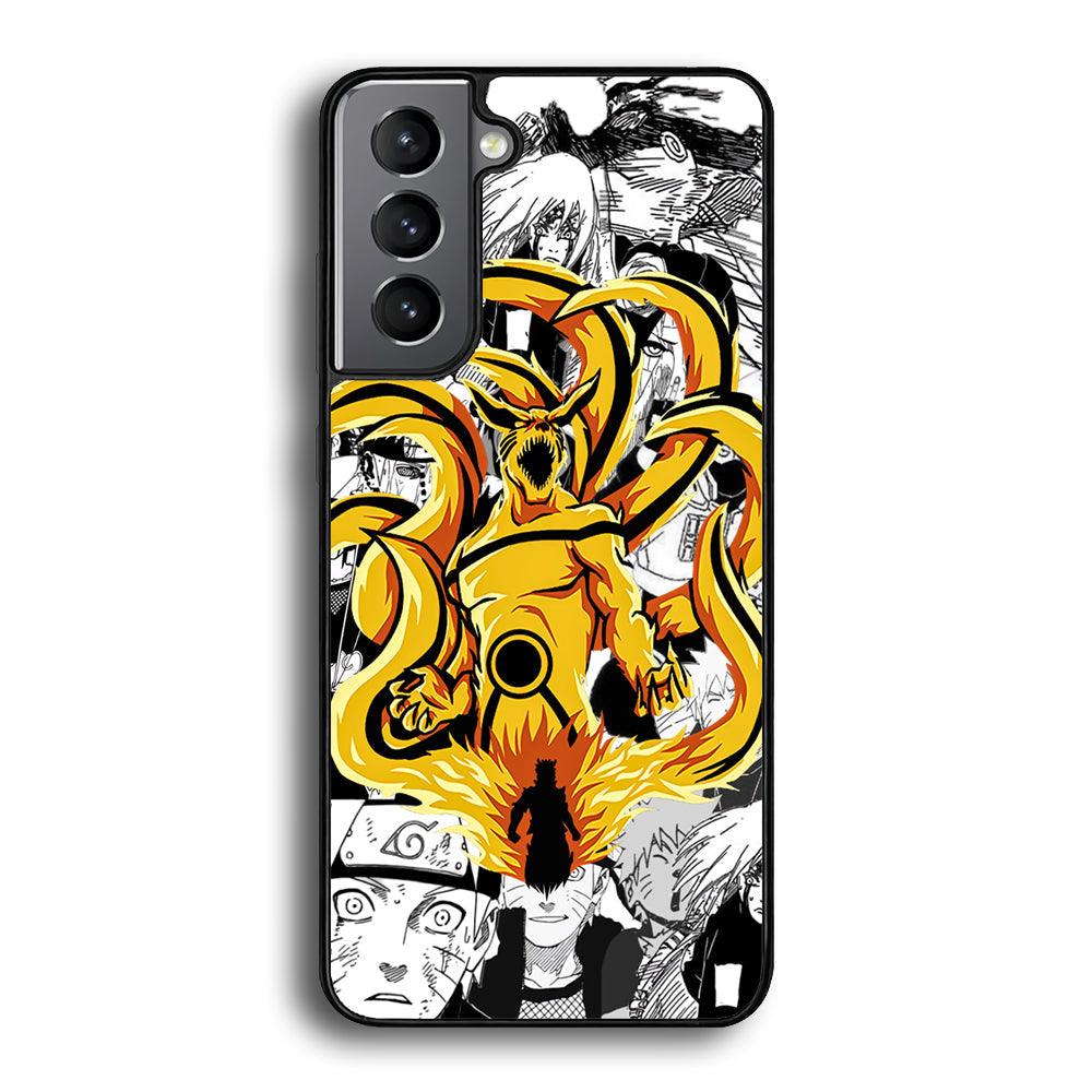 Naruto Strength for Comrade Samsung Galaxy S24 Case-Rubber Black (2D Case)-Oxvistore
