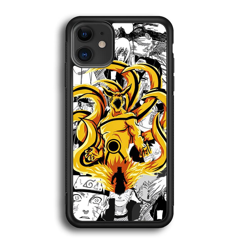 Naruto Strength for Comrade iPhone 12 Case-Rubber Black (2D Case)-Oxvistore