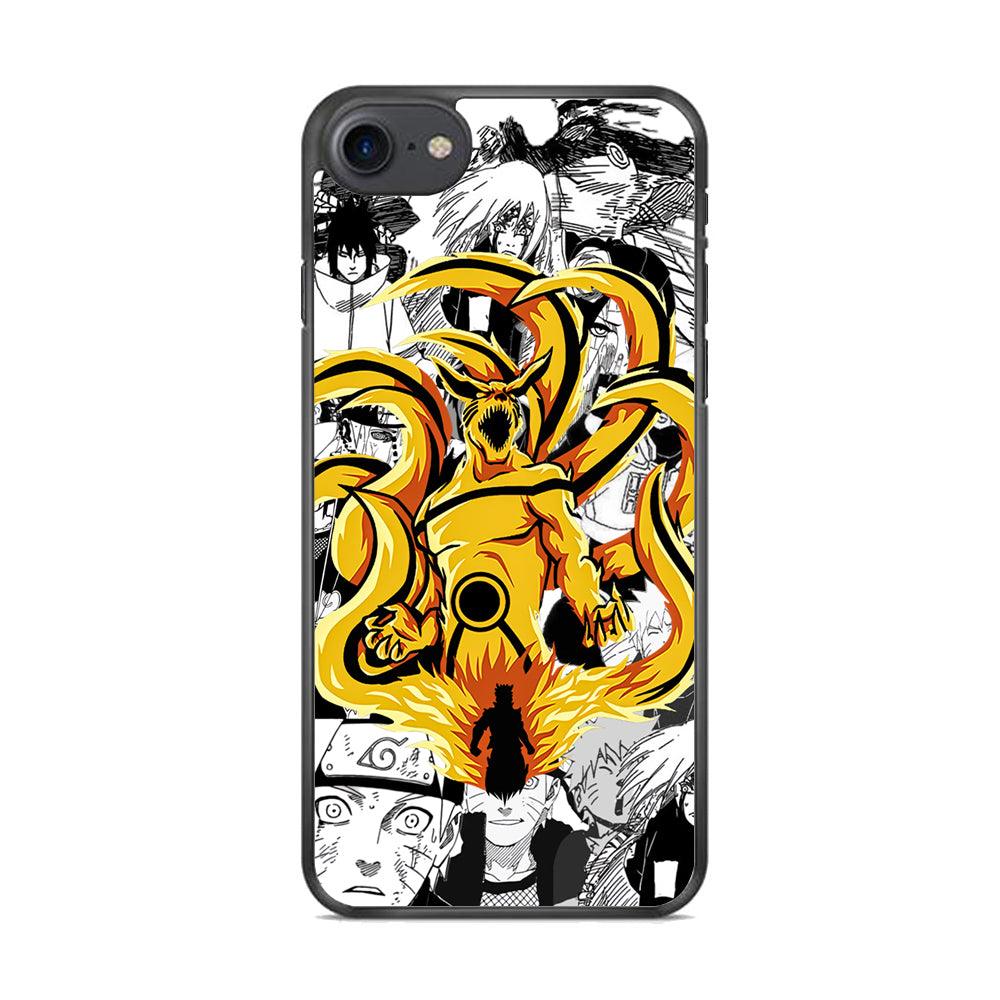 Naruto Strength for Comrade iPhone 8 Case-Rubber Black (2D Case)-Oxvistore