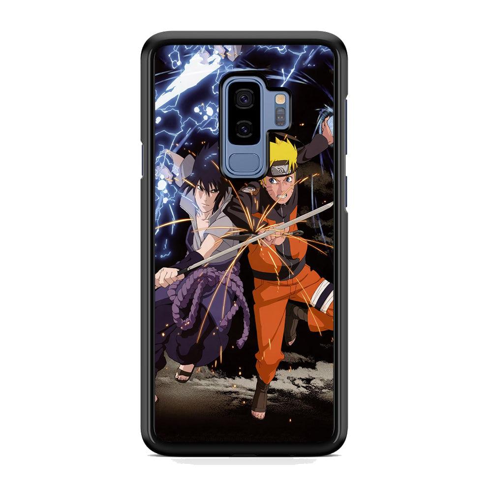 Naruto The Battle of End Samsung Galaxy S9 Plus Case-Rubber Black (2D Case)-Oxvistore