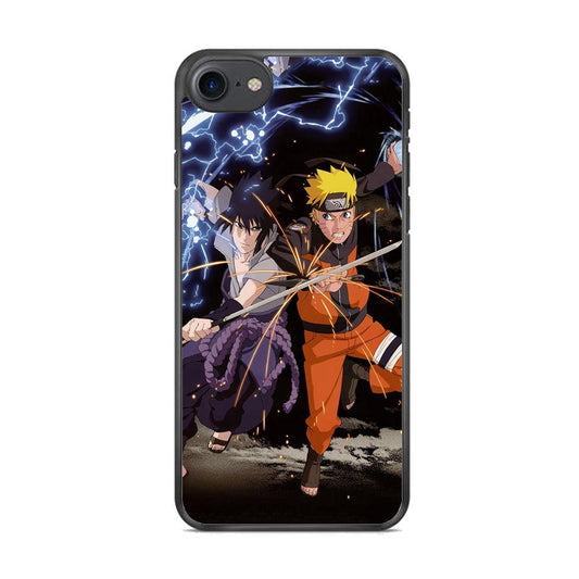 Naruto The Battle of End iPhone 8 Case-Rubber White (2D Case)-Oxvistore