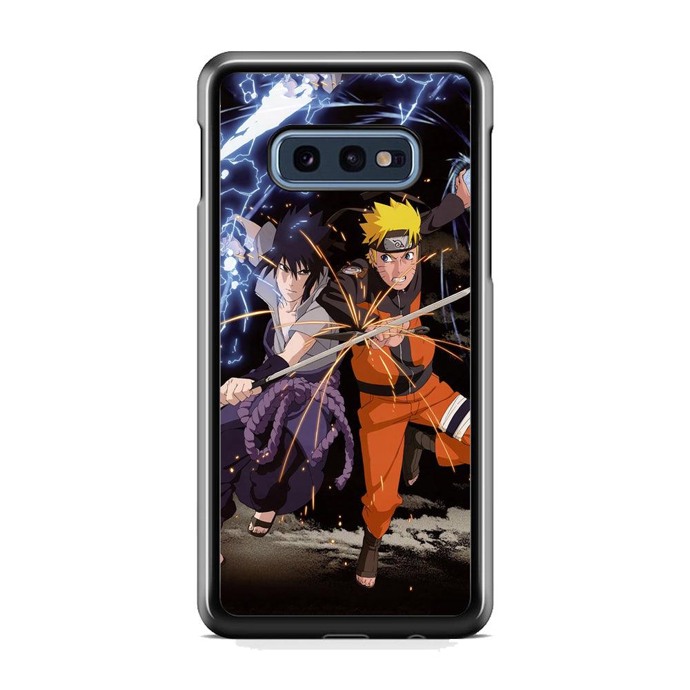 Naruto The Battle of End Samsung Galaxy S10E Case-Rubber Black (2D Case)-Oxvistore