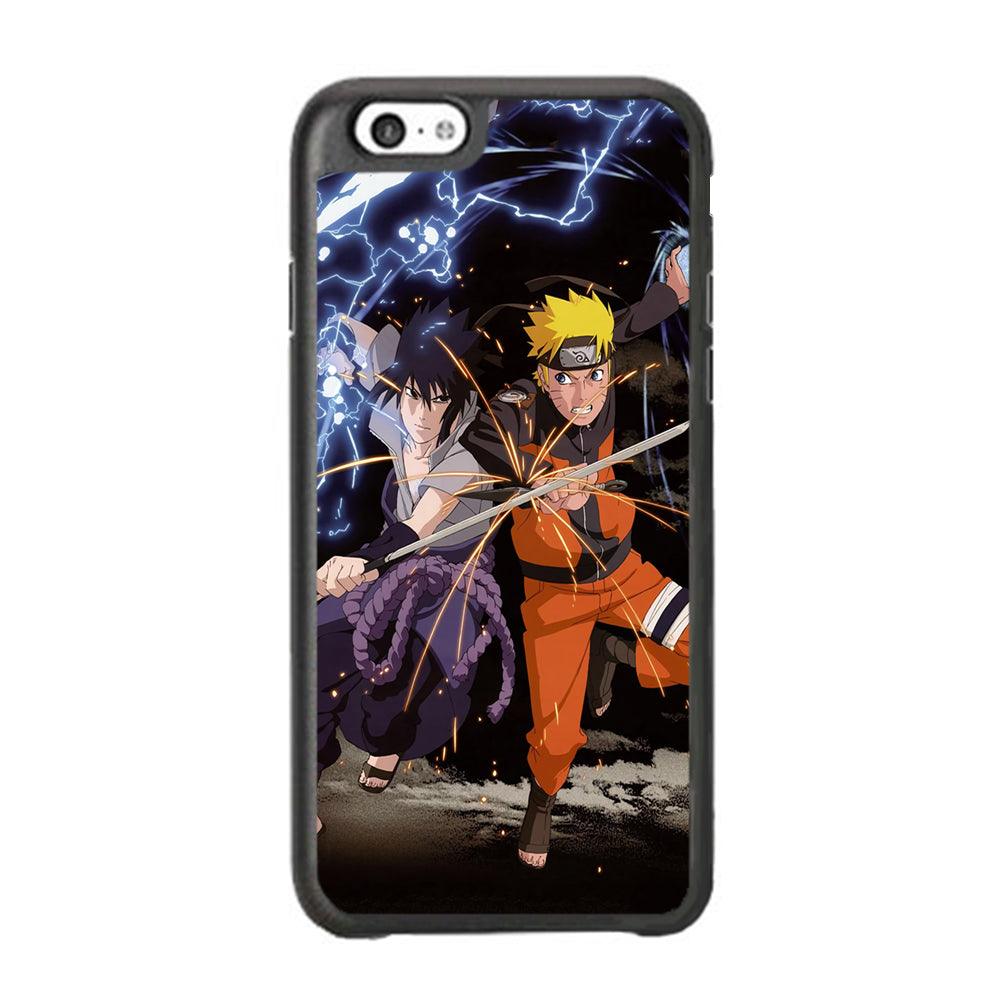 Naruto The Battle of End iPhone 6 Plus | 6s Plus Case-Rubber Black (2D Case)-Oxvistore