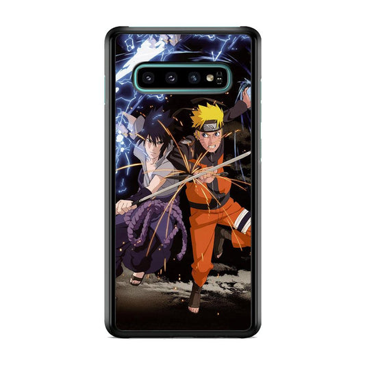 Naruto The Battle of End Samsung Galaxy S10 Case-Rubber Black (2D Case)-Oxvistore
