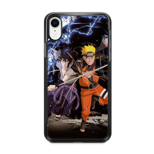 Naruto The Battle of End iPhone XR Case-Rubber White (2D Case)-Oxvistore