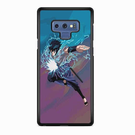 Naruto Uchiha Sasuke Beattle Style Samsung Galaxy Note 9 Case-Rubber Black (2D Case)-Oxvistore