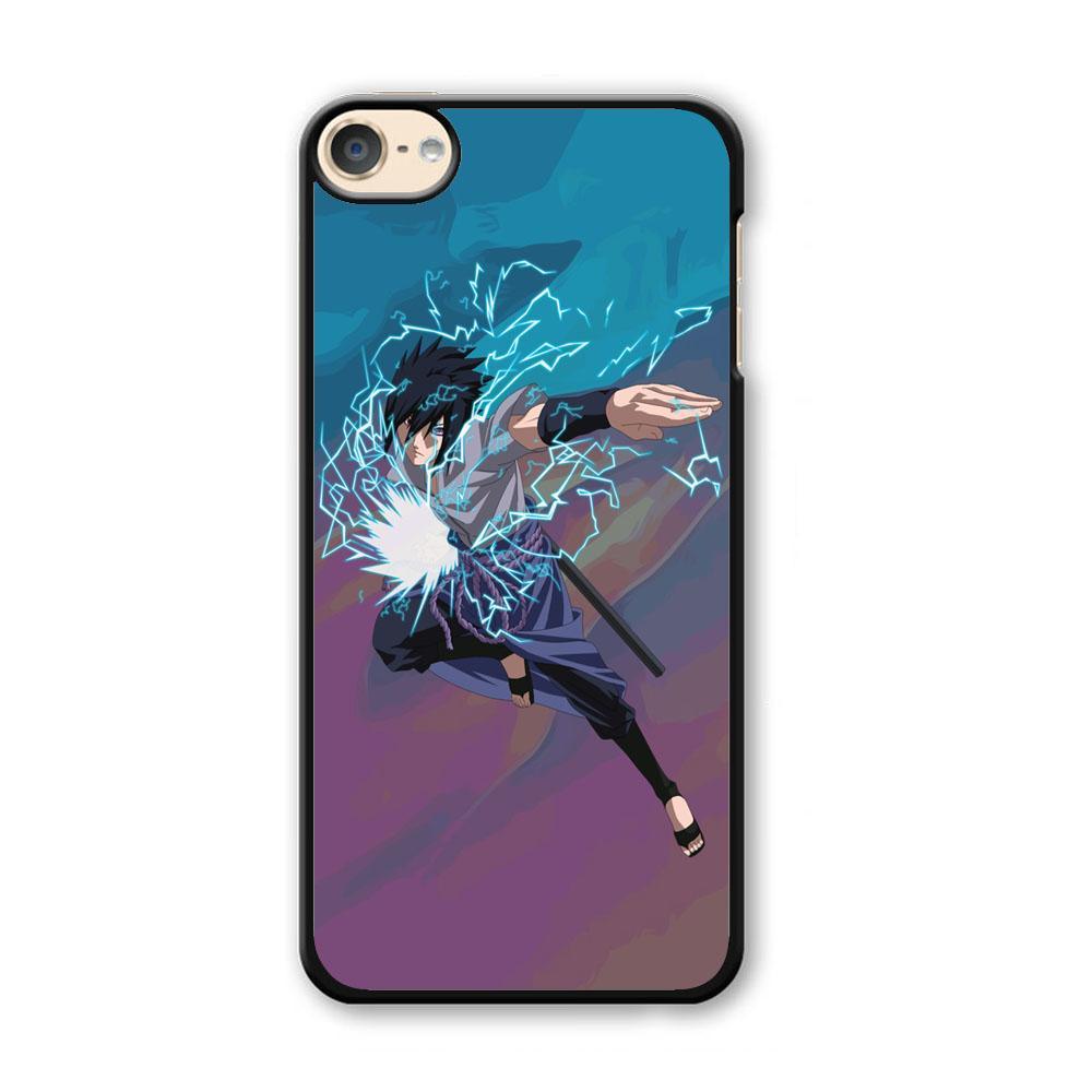 Naruto Uchiha Sasuke Beattle Style iPod Touch 6 Case-Plastic Black (2D Case)-Oxvistore