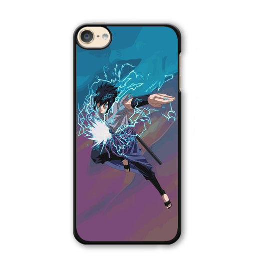 Naruto Uchiha Sasuke Beattle Style iPod Touch 6 Case-Plastic Black (2D Case)-Oxvistore