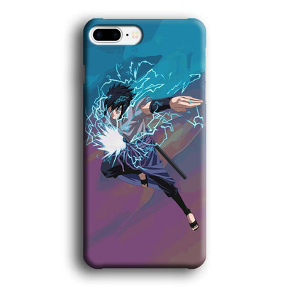 Naruto Uchiha Sasuke Beattle Style iPhone 8 Plus Case-Oxvistore