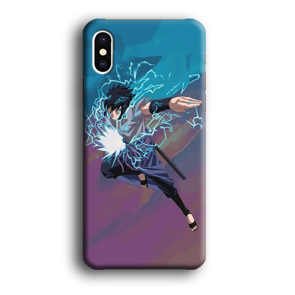 Naruto Uchiha Sasuke Beattle Style iPhone X Case-Oxvistore