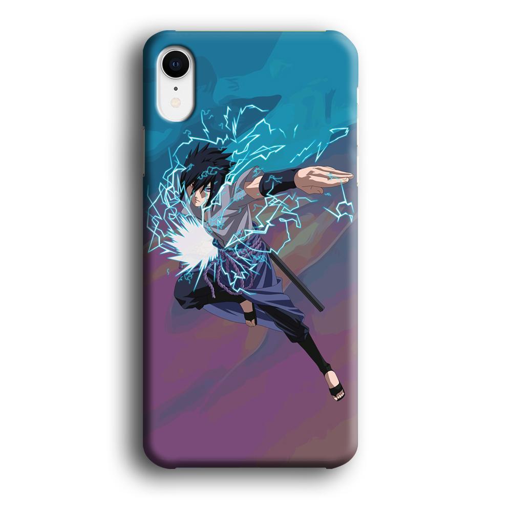 Naruto Uchiha Sasuke Beattle Style iPhone XR Case-Oxvistore