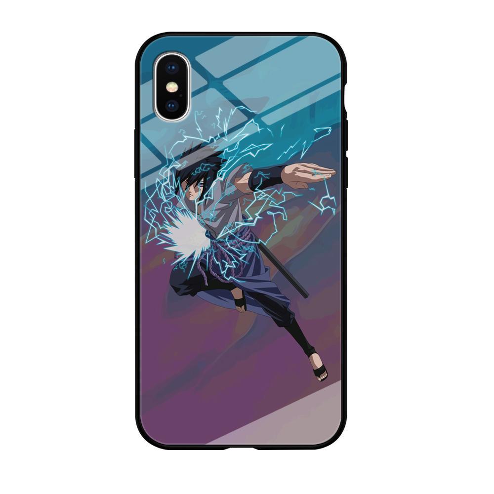 Naruto Uchiha Sasuke Beattle Style iPhone X Case-Oxvistore