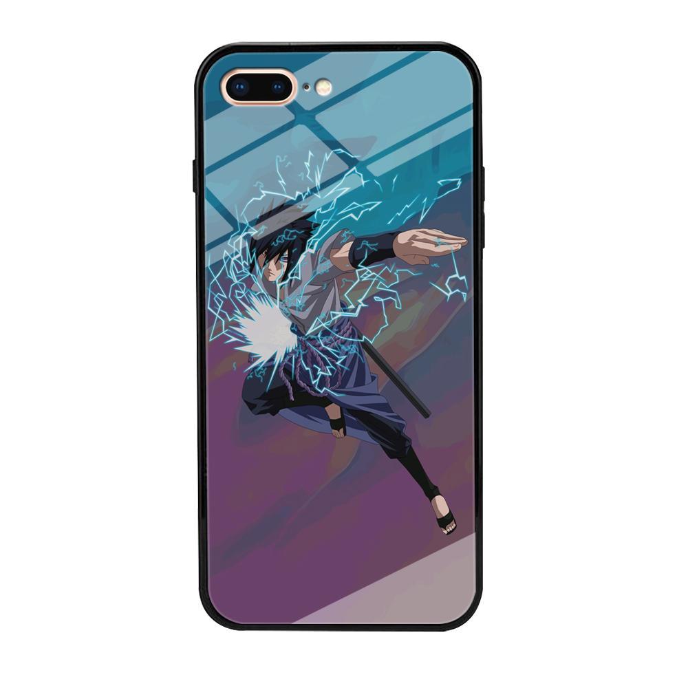 Naruto Uchiha Sasuke Beattle Style iPhone 8 Plus Case-Oxvistore