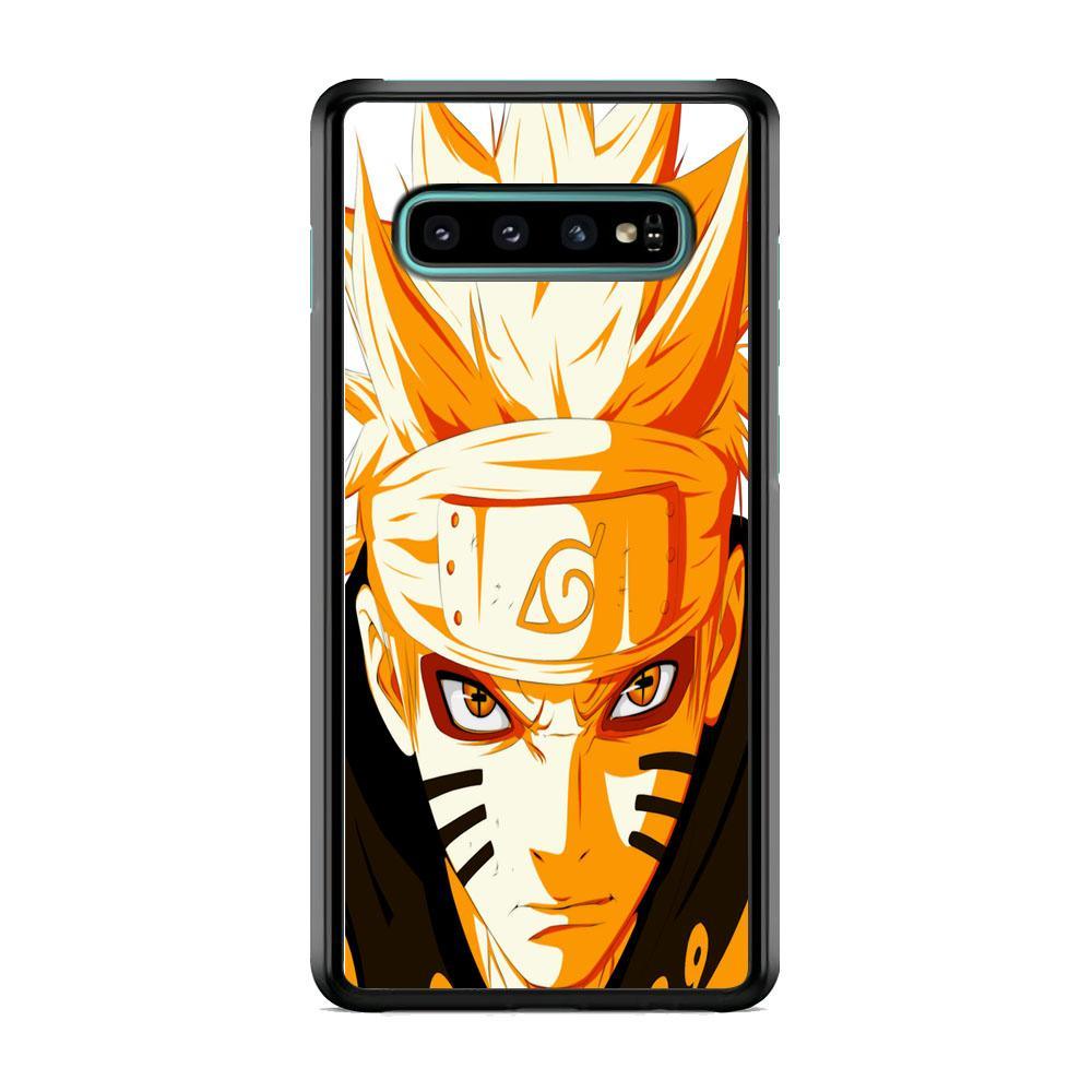 Naruto Will Turn Into Kyubi Samsung Galaxy S10 Case-Rubber Black (2D Case)-Oxvistore