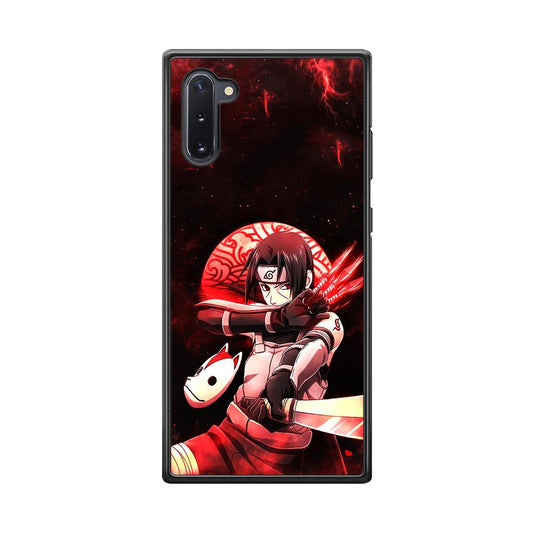 Naruto on Itachi Anbu Mission Samsung Galaxy Note 10 Case-Rubber Black (2D Case)-Oxvistore