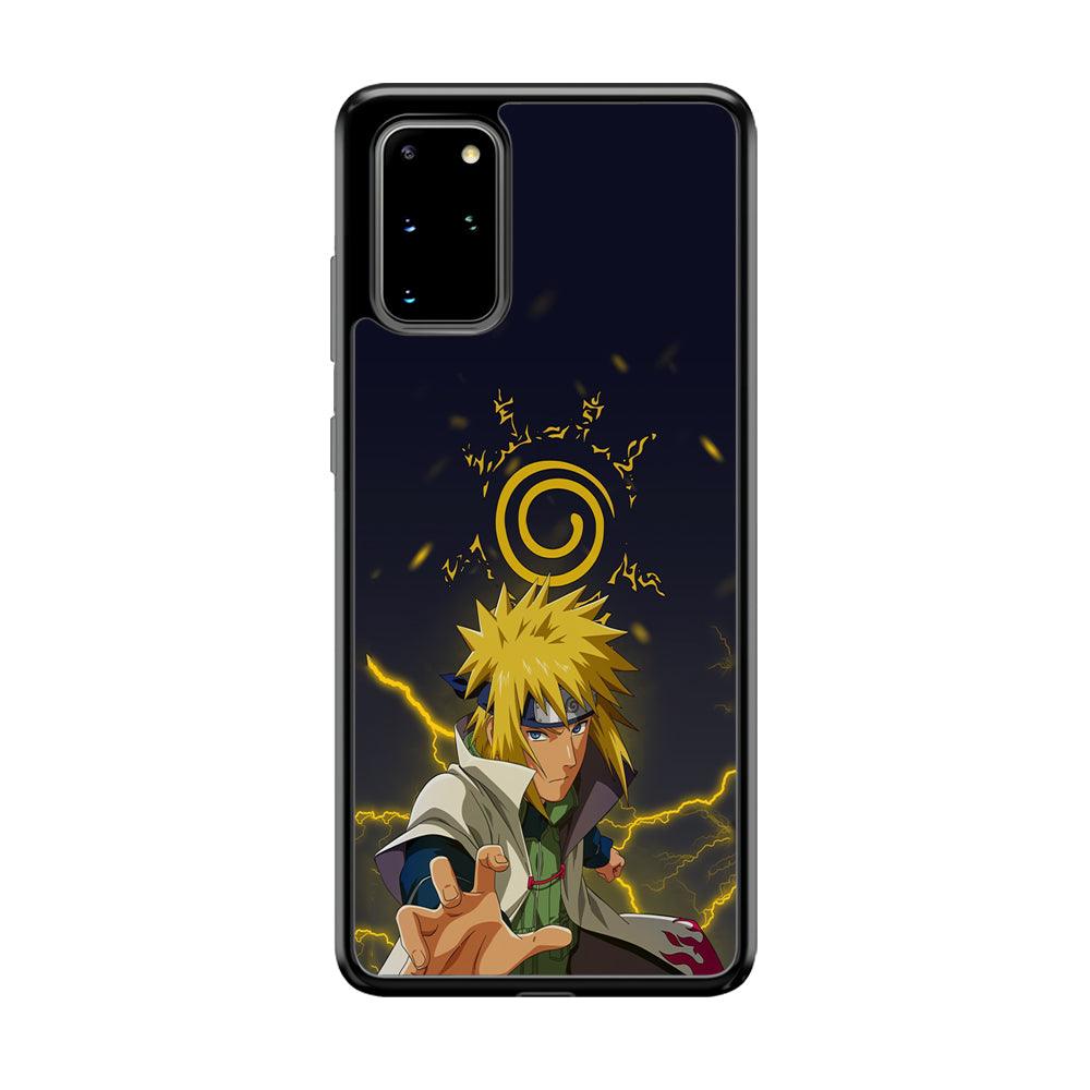 Naruto on Minato Yellow Flash Samsung Galaxy S20 Plus Case-Rubber Black (2D Case)-Oxvistore