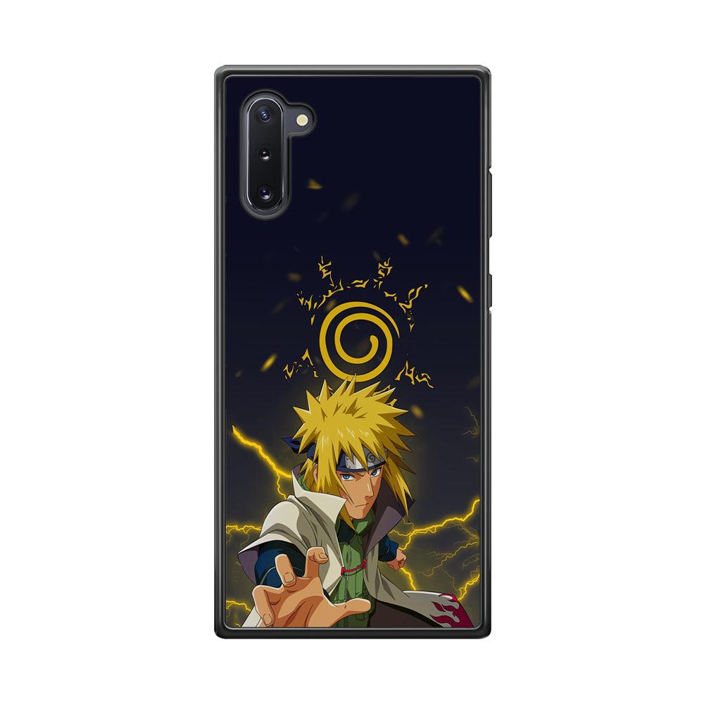 Naruto on Minato Yellow Flash Samsung Galaxy Note 10 Case-Rubber Black (2D Case)-Oxvistore