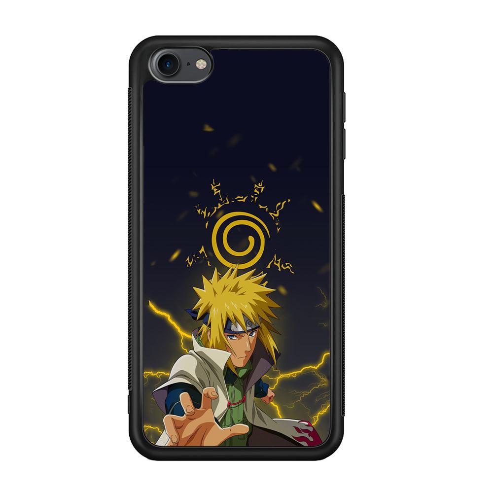 Naruto on Minato Yellow Flash iPod Touch 6 Case-Rubber Black (2D Case)-Oxvistore