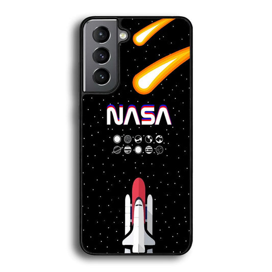 Nasa Aerospace Launch Samsung Galaxy S21 Case-Rubber Black (2D Case)-Oxvistore