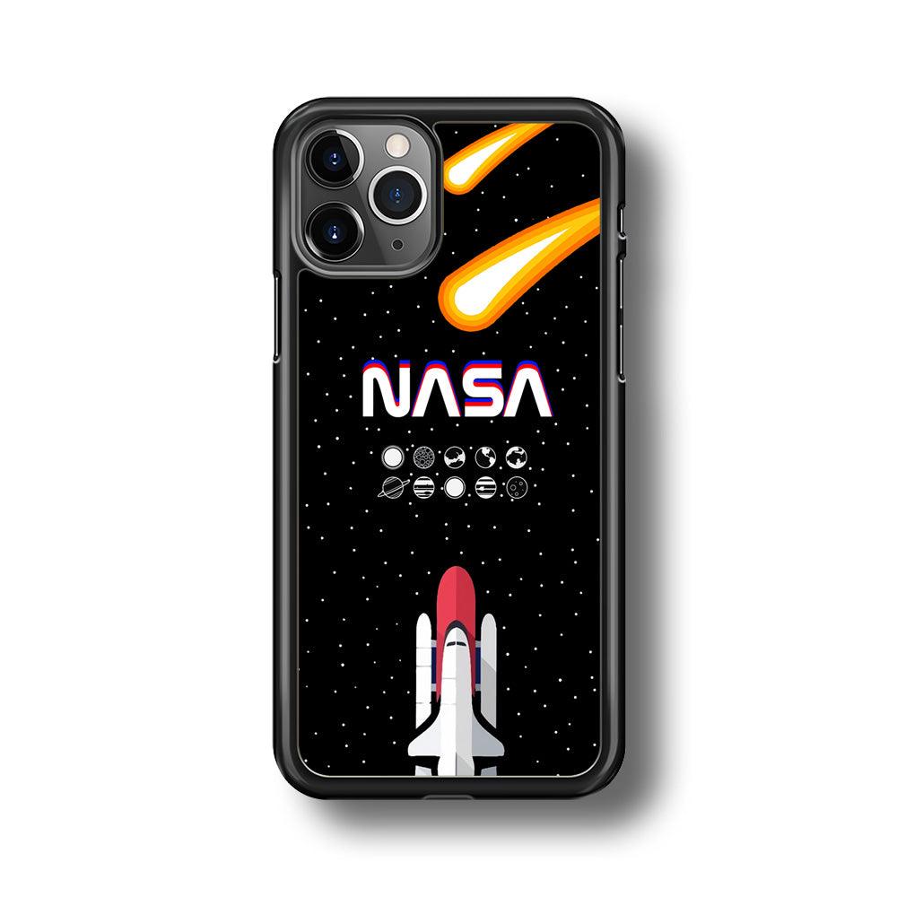 Nasa Aerospace Launch iPhone 11 Pro Case-Rubber Black (2D Case)-Oxvistore