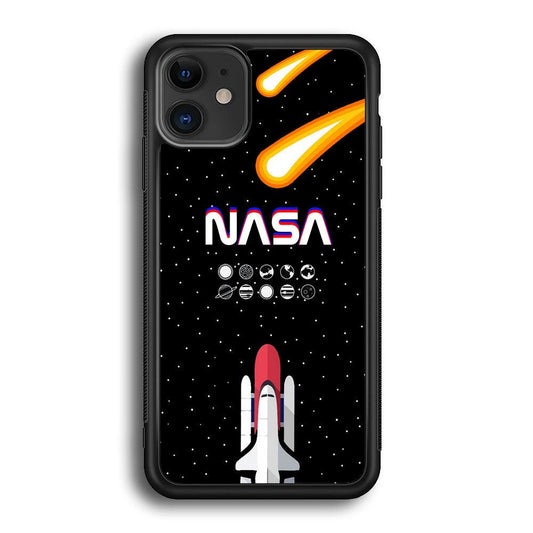 Nasa Aerospace Launch iPhone 12 Case-Rubber Black (2D Case)-Oxvistore