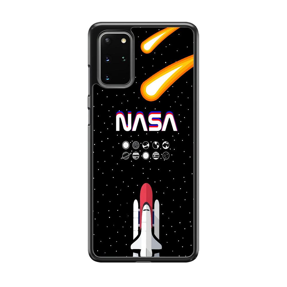 Nasa Aerospace Launch Samsung Galaxy S20 Plus Case-Rubber Black (2D Case)-Oxvistore