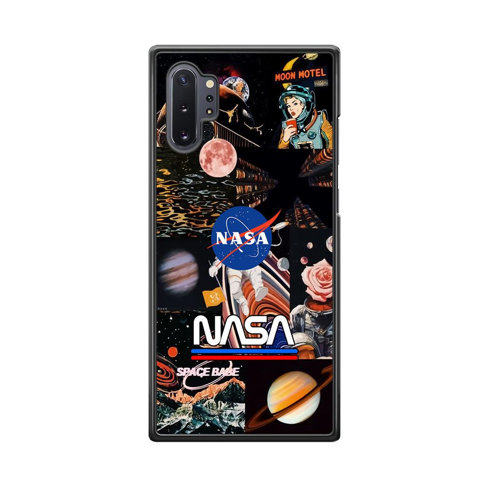 Nasa Astronaut Hustle Samsung Galaxy Note 10 Plus Case-Rubber Black (2D Case)-Oxvistore