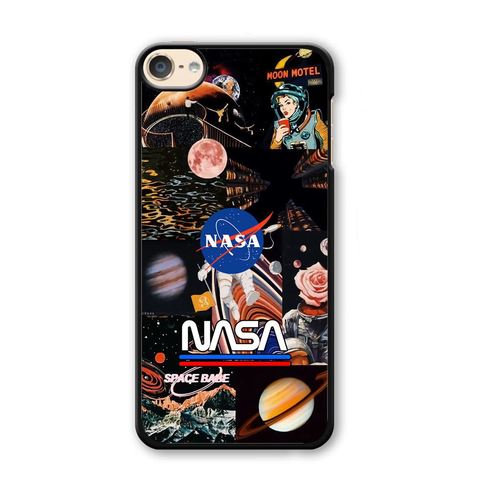Nasa Astronaut Hustle iPod Touch 6 Case-Plastic Black (2D Case)-Oxvistore