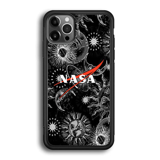 Nasa Astronomy Introduction iPhone 12 Pro Max Case-Rubber Black (2D Case)-Oxvistore