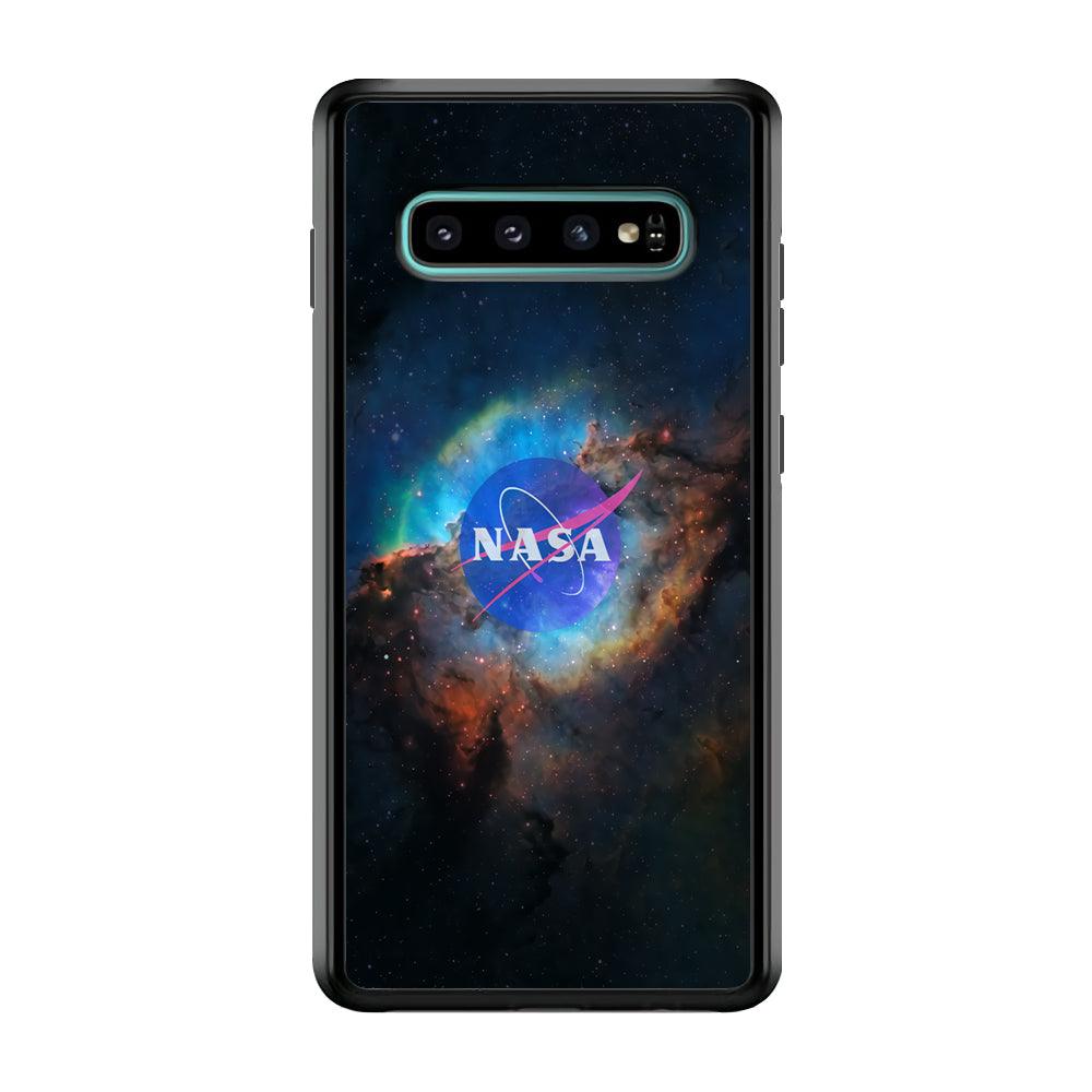 Nasa Light Splash Samsung Galaxy S10 Case-Rubber Black (2D Case)-Oxvistore