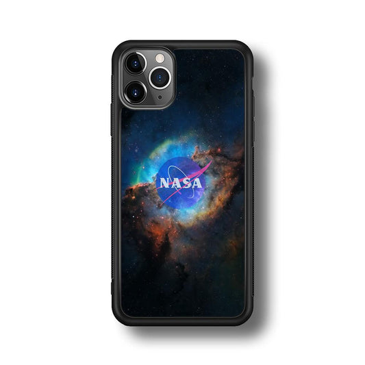 Nasa Light Splash iPhone 11 Pro Max Case-Rubber Black (2D Case)-Oxvistore