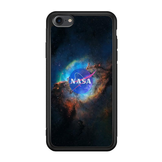 Nasa Light Splash iPhone 7 Case-Rubber Black (2D Case)-Oxvistore