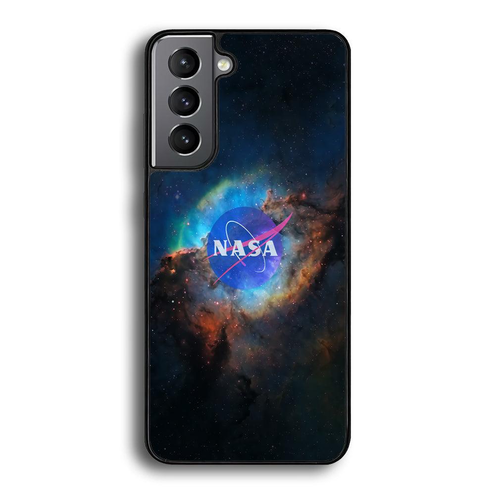 Nasa Light Splash Samsung Galaxy S24 Case-Rubber Black (2D Case)-Oxvistore