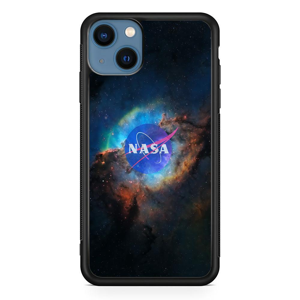 Nasa Light Splash iPhone 14 Case-Rubber Black (2D Case)-Oxvistore