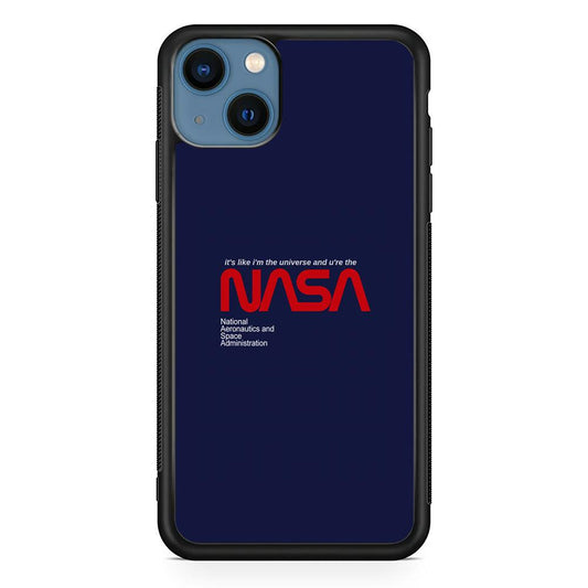 Nasa Like The Universe iPhone 14 Plus Case-Rubber Black (2D Case)-Oxvistore