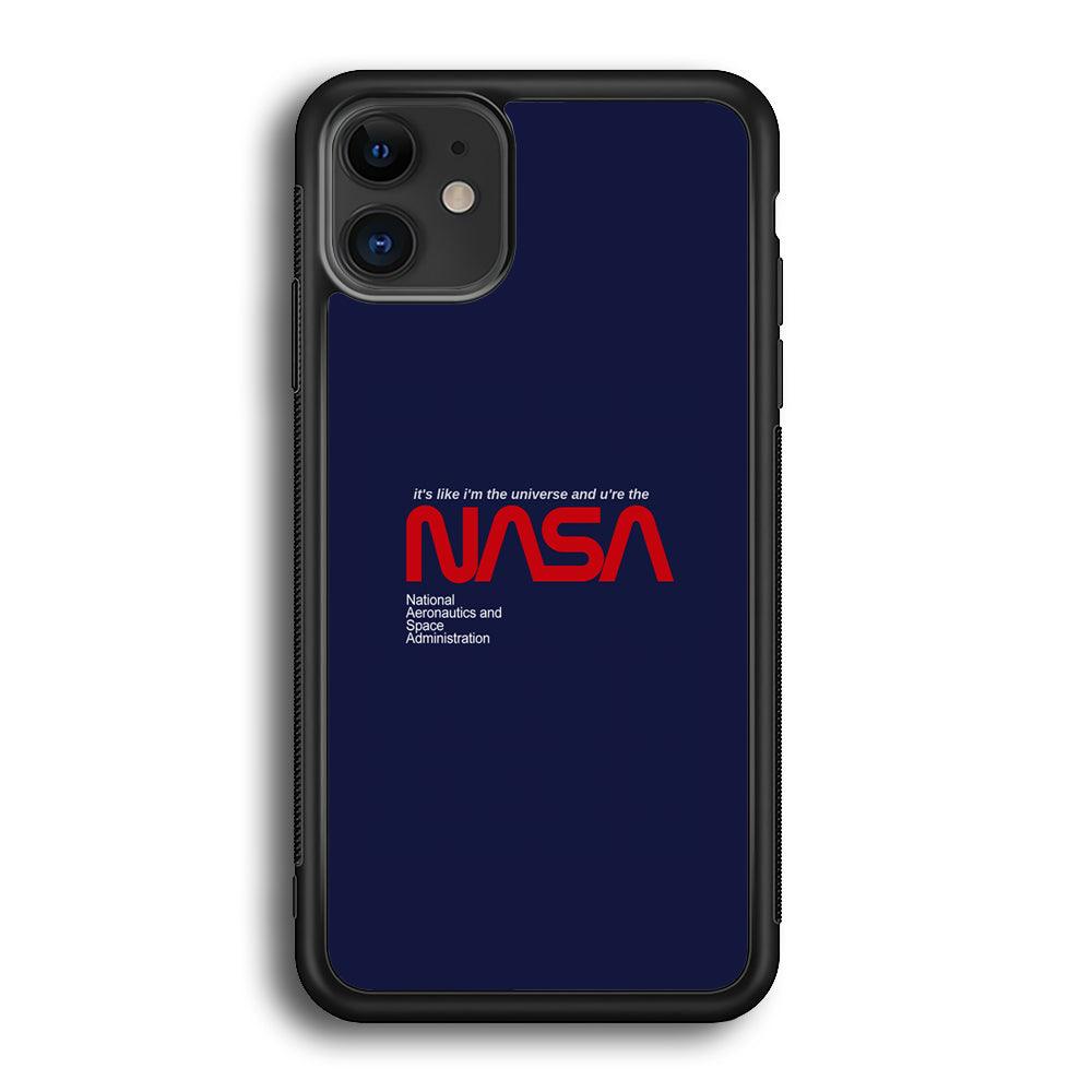 Nasa Like The Universe iPhone 12 Case-Rubber Black (2D Case)-Oxvistore