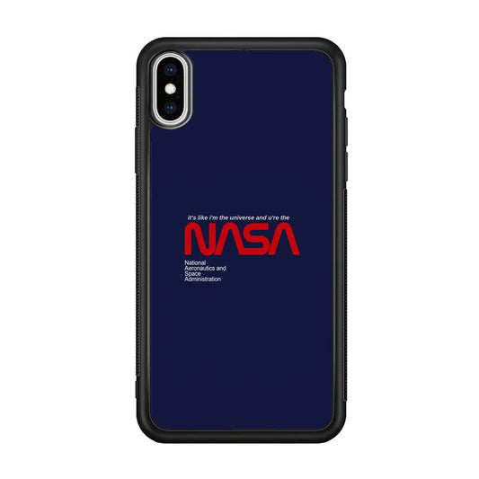 Nasa Like The Universe iPhone XS Case-Rubber Black (2D Case)-Oxvistore