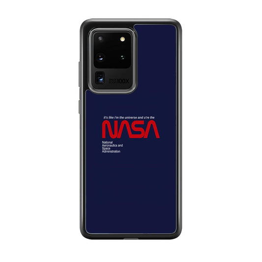 Nasa Like The Universe Samsung Galaxy S20 Ultra Case-Rubber Black (2D Case)-Oxvistore