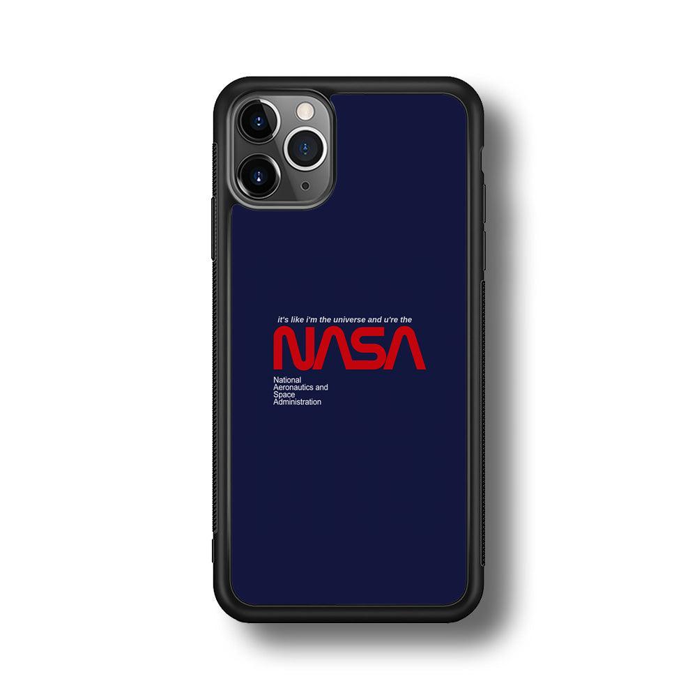 Nasa Like The Universe iPhone 11 Pro Max Case-Rubber Black (2D Case)-Oxvistore