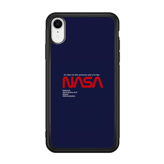 Nasa Like The Universe iPhone XR Case-Rubber Black (2D Case)-Oxvistore